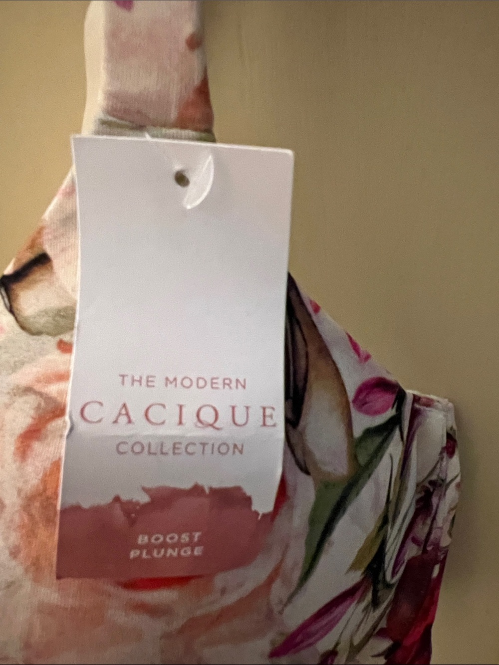 Cacique Floral Underwire Bra in Pink and White - Picture 3 of 6